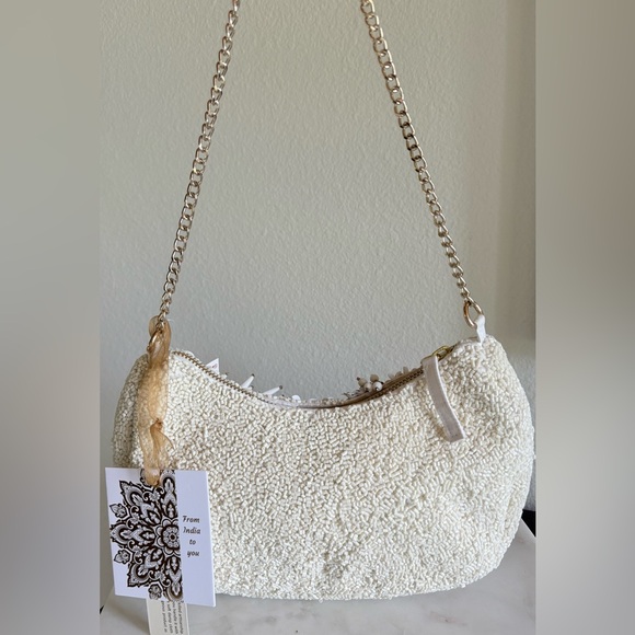 Chic Black Satin Clutch with Rhinestone Accents - Picture 4 of 5